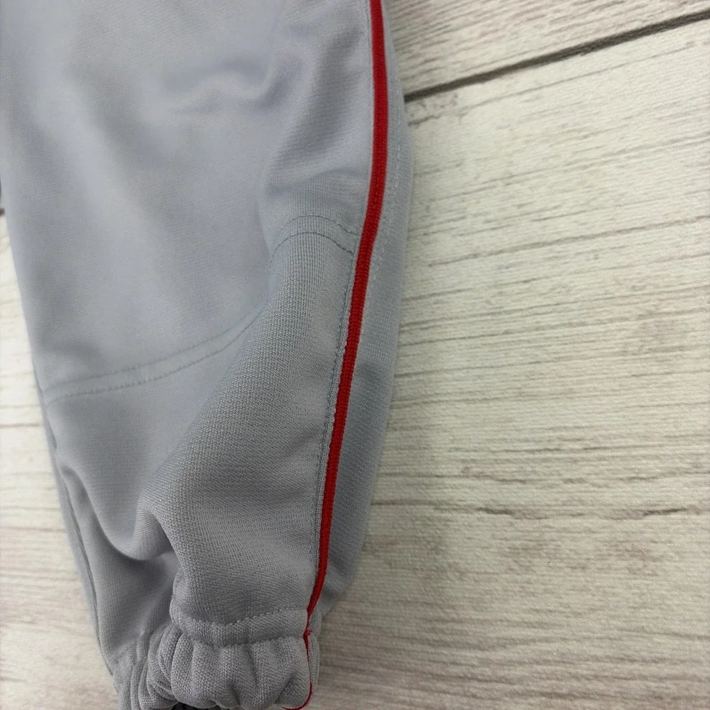 Evoshield Youth Boy's Large Gray Red Piping Baseball Pants Excellent
